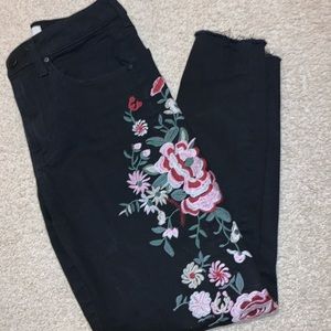 Embroidered black jeans!